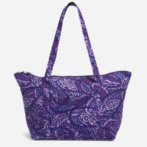 Vera Bradley carry on travel tote bag paisley amethyst